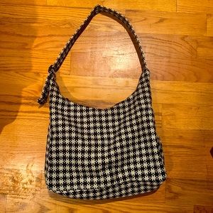 Baggu Nylon Shoulder Bag in “Pixel Gingham”